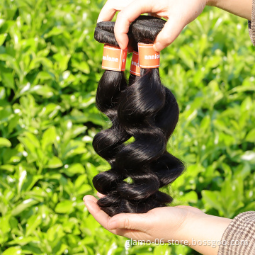 10A Grade Double Drawn Raw Virgin Cuticle Aligned Human Hair Bundles, Brazilian Human Hair Extension Virgin Hair Vendor Annieone